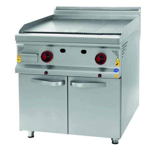 Piastra a gas - 21,2 kW - Liscia & Rigata