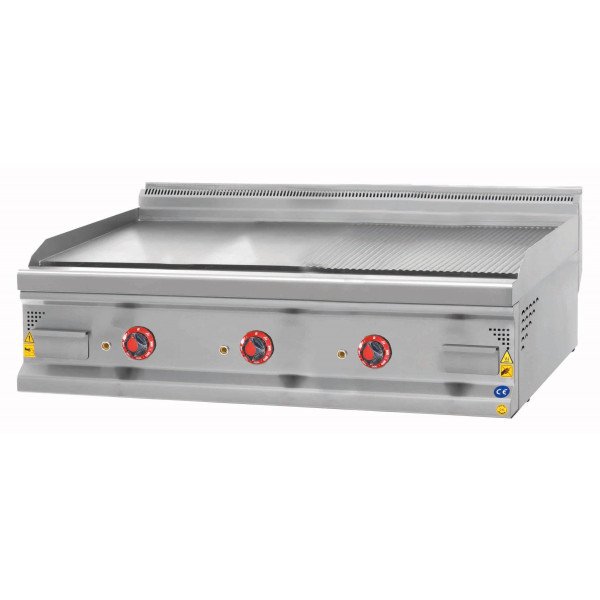 Electric griddle - 22.5 kW - Smooth & grooved