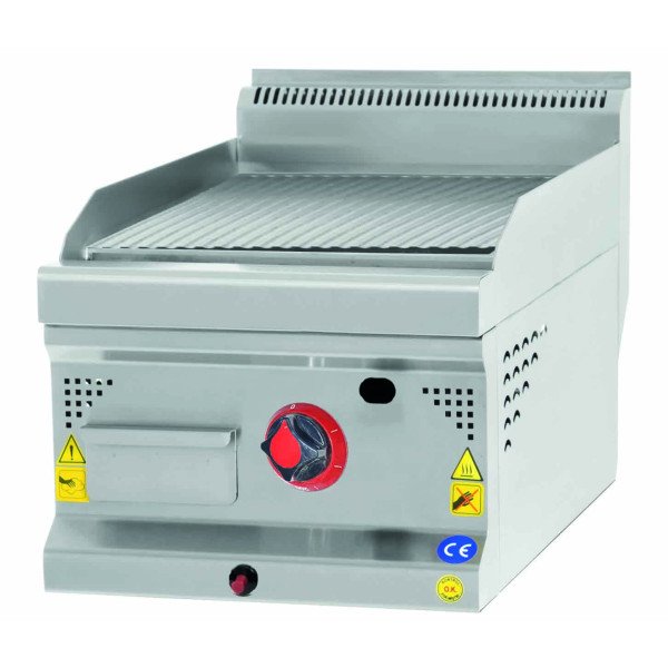 Gas griddle - 7.3 kW - Grooved