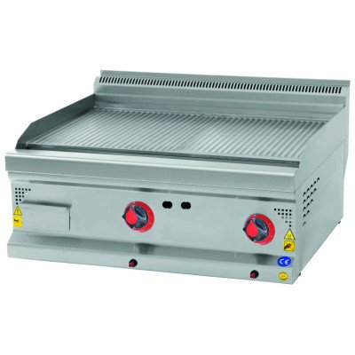 Piastra a gas - 14,5 kW - Grigliata