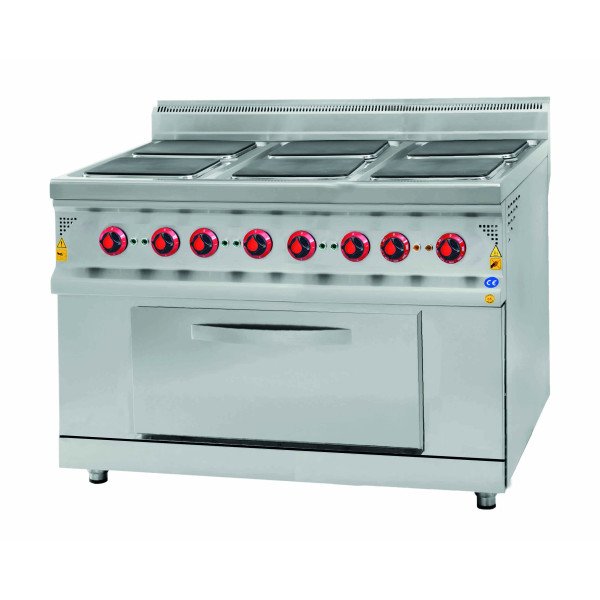 copy of Electric stove - 10 kW - 4 plates round - incl. electric oven Static - 6 kW