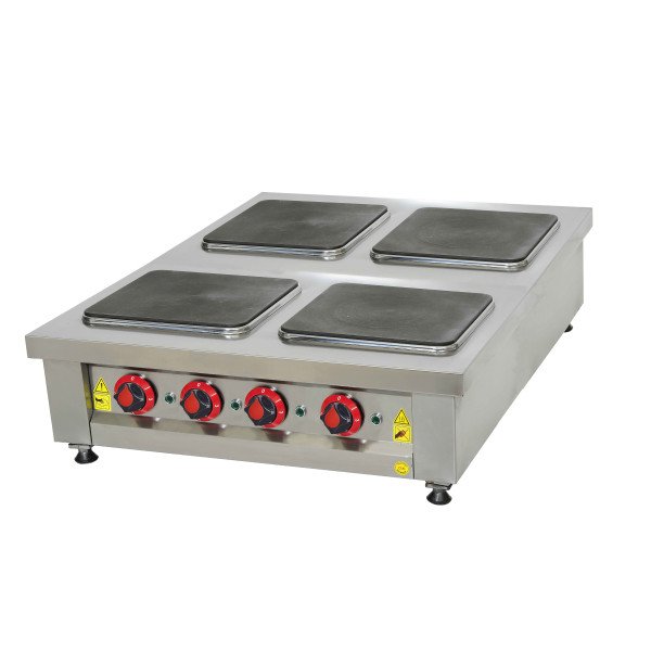 Table-top electric stove - 16 kW - 4 plates angular