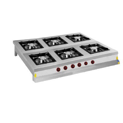 Gas stove - 52.01 kW - 6 burners