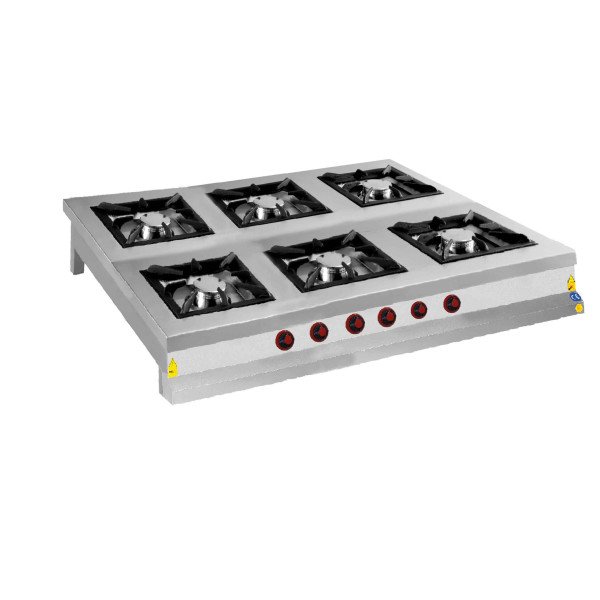 Gas stove - 52.01 kW - 6 burners