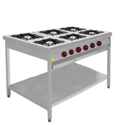 Gas cooker - 52.01 kW - 6 burners
