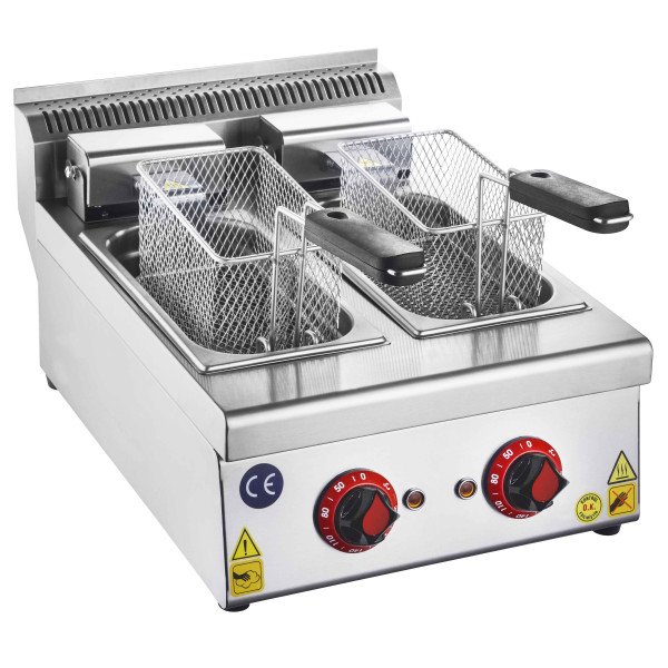 Electric table-top double deep fryer - 3+3 liters - 5 kW