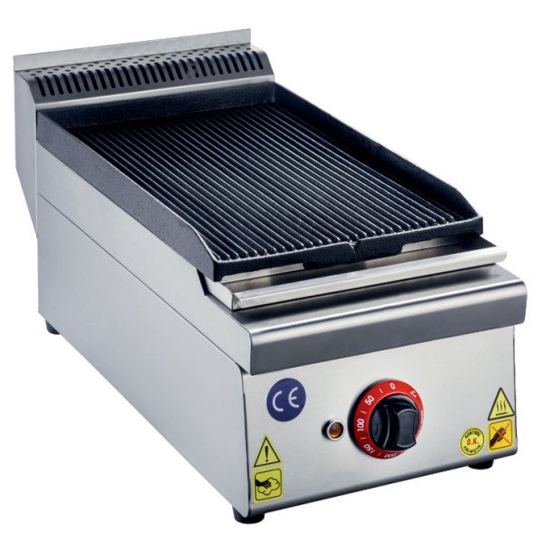 Electric griddle - 1.5 kW - Grooved