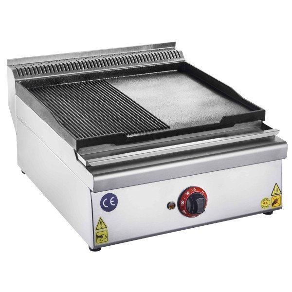 Piastra elettrica - 2,5 kW - Liscia e a coste