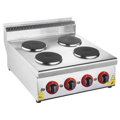 Fornello elettrico - 6 kW - 4 piastre rotonde