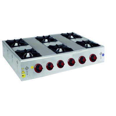 Fornello a gas - 24,18 kW - 6 fuochi