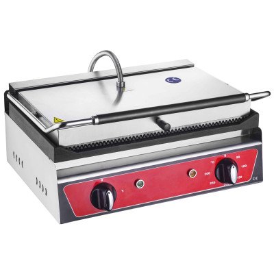 Contact grill - 1.8 kW - top & bottom grooved