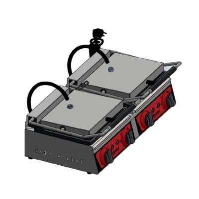 Piastra per contatto - 2.6 kW - grigliata sopra e sotto