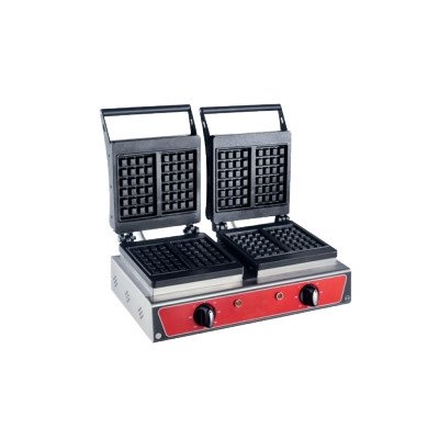 Waffeleisen - Brüsseler Waffeln - Doppelt - Backplatten aus Gusseisen