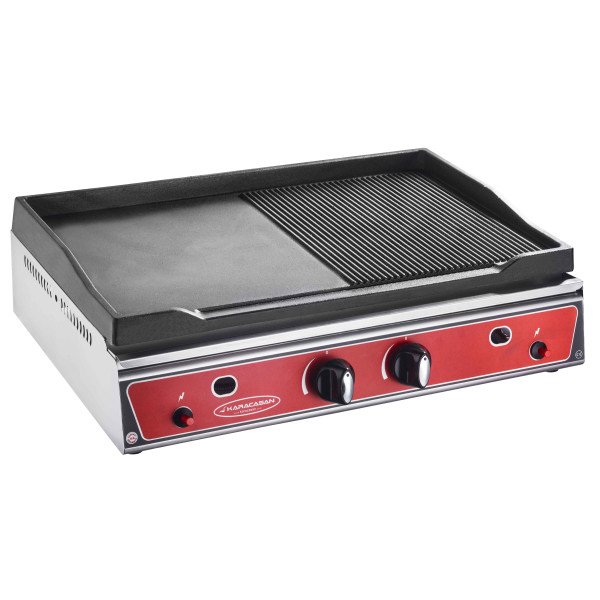 Gas griddle - 4.1 kW - Smooth & grooved