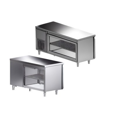 Tavoli di Raffreddamento per Kebab & Pesce sotto la Griglia 1 Fetta