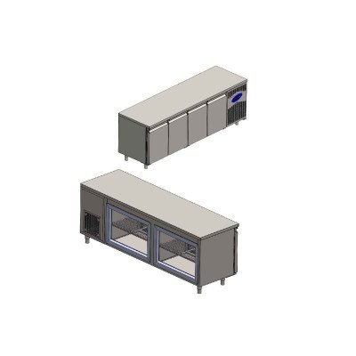 Tavoli di Raffreddamento per Kebab & Pesce sotto la Griglia 2 Fette