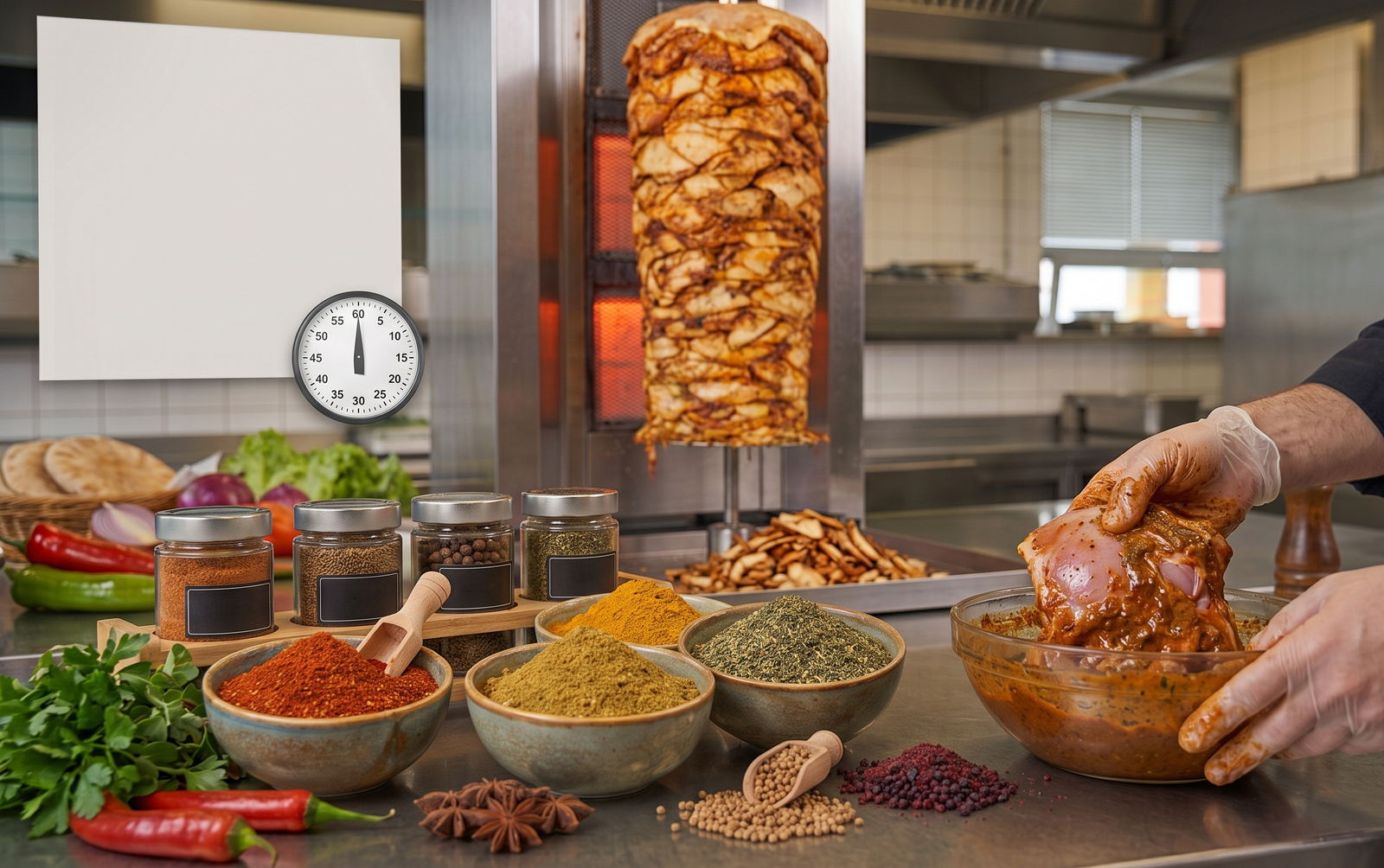 Dönerfleisch-Marinade: Einlegezeit und professionelle Zubereitung → Optimale Vorbereitung für maximalen Geschmack und Zartheit